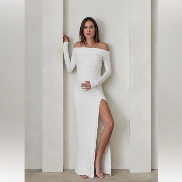 bumpsuit off the shoulder evening dress BUMPSUIT